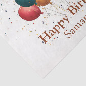 Farbenfrohe Feierlichkeiten Ballons mit Confetti Seidenpapier (Ausschnitt)