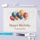 Farbenfrohe Feierlichkeiten Ballons mit Confetti Seidenpapier (Handwerk)