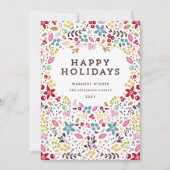 Farbenfrohe Feiertage Feiertagskarte (Vorderseite)