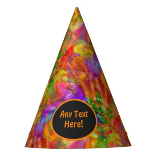 Farbenfrohe Feiertage - Fireworks - Name / Text hi Partyhütchen