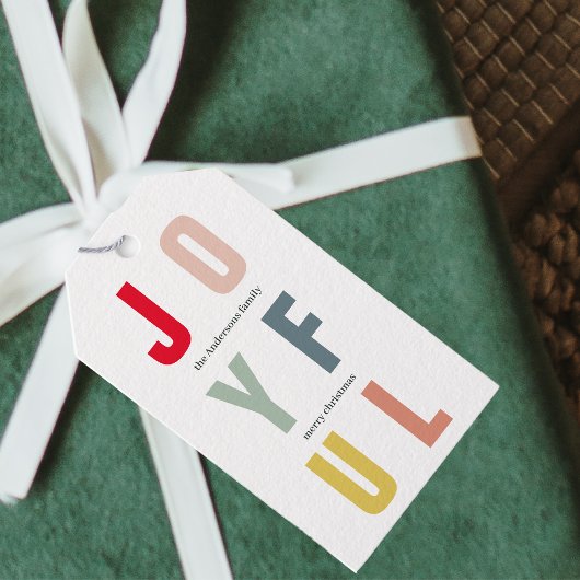 Farbenfrohe Feiertage Geschenkanhänger