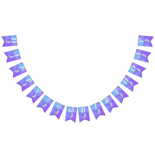 Farbenfrohe Feiertage Halbmond auf Lila Wimpelkette (Alle)