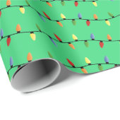 Farbenfrohe Feiertage Treppenhaus Lichteffekte Geschenkpapier (Rolleneckpunkt)