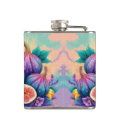 Farbenfrohe Feige mit bester Vater für immer Flachmann (Rückseite)