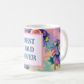 Farbenfrohe Feige mit bester Vater für immer Kaffeetasse (VorderseiteRechts)