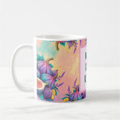 Farbenfrohe Feige mit bester Vater für immer Kaffeetasse (Links)