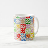 Farbenfrohe, feine ästhetische Blume Kaffeetasse (VorderseiteRechts)