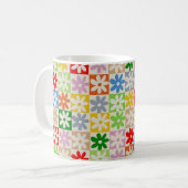 Farbenfrohe, feine ästhetische Blume Kaffeetasse (Vorderseite Links)