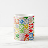 Farbenfrohe, feine ästhetische Blume Kaffeetasse (Mittel)