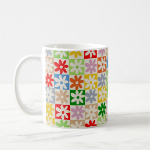 Farbenfrohe, feine ästhetische Blume Kaffeetasse