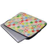 Farbenfrohe, feine ästhetische Blume Laptopschutzhülle (Vorne Knopf)