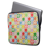 Farbenfrohe, feine ästhetische Blume Laptopschutzhülle (Vorderseite Links)