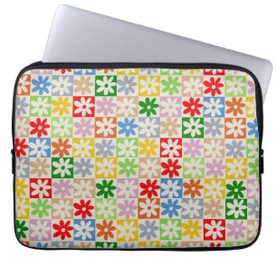 Farbenfrohe, feine ästhetische Blume Laptopschutzhülle