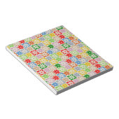 Farbenfrohe, feine ästhetische Blume Notizblock (angewinkelt)
