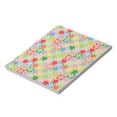 Farbenfrohe, feine ästhetische Blume Notizblock (Rotiert)