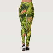 Farbenfrohe feine Blätter Muster-Legierung Leggings (Rückseite)