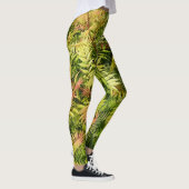 Farbenfrohe feine Blätter Muster-Legierung Leggings (Rechts)