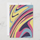 Farbenfrohe, feine Formen Hochzeit Einladung (Rückseite)