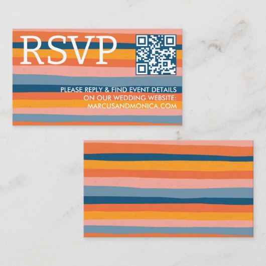 Farbenfrohe, feine, kühne QR-UAWG Begleitkarte (Vorne/Hinten)