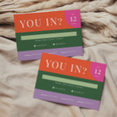 Farbenfrohe, feine RSVP-Karte Einzigartig orange R RSVP Karte