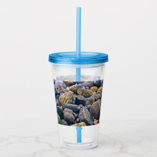 Farbenfrohe Felsen Acryltrinkbecher (Vorderseite)