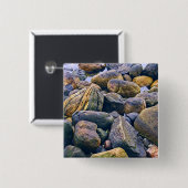 Farbenfrohe Felsen Button (Vorne & Hinten)