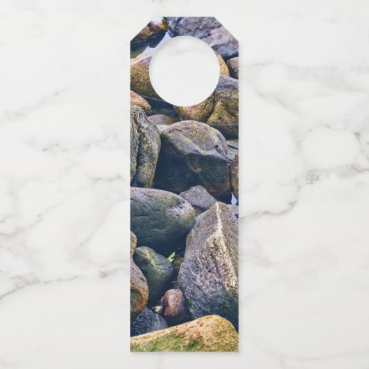 Farbenfrohe Felsen Flaschenanhänger (Rückseite)