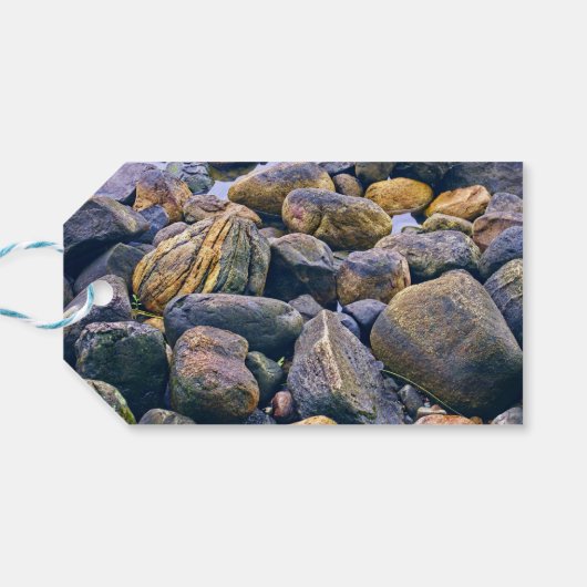 Farbenfrohe Felsen Geschenkanhänger (Rückseite Horizontal)