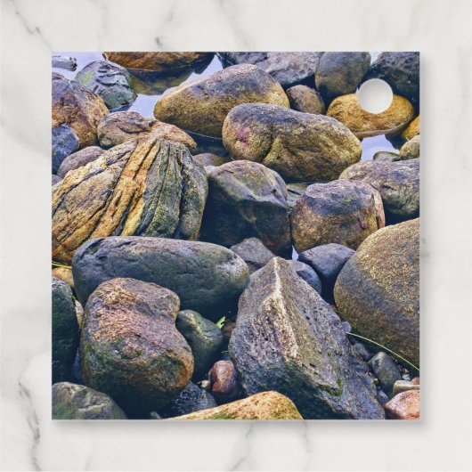 Farbenfrohe Felsen Geschenkanhänger (Rückseite)