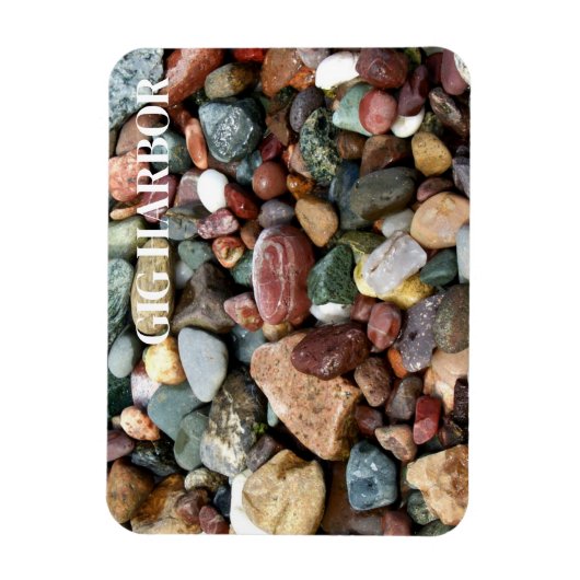 Farbenfrohe Felsen, großer Hafen, Puget Sound Wash Magnet (Vertikal)