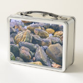 Farbenfrohe Felsen Metall Brotdose (Rückseite)