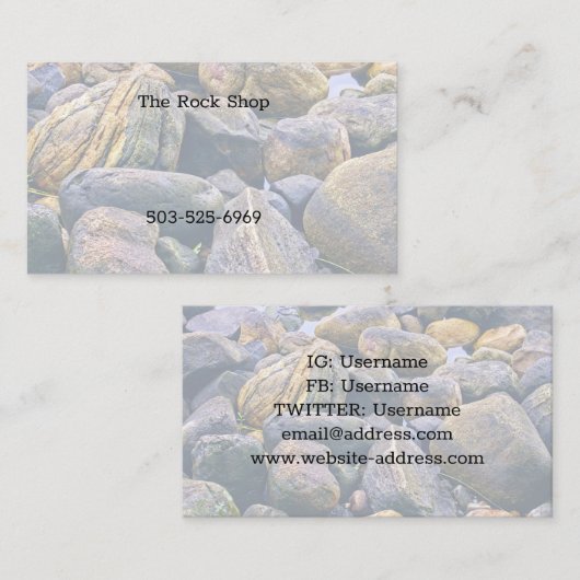 Farbenfrohe Felsen Visitenkarte (Vorne/Hinten)