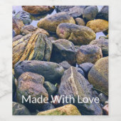 Farbenfrohe Felsen Weinetikett (Einzelnes Label)