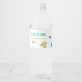 Farbenfrohe Felsklettern Gefallen Wasserflaschen E Wasserflaschenetikett