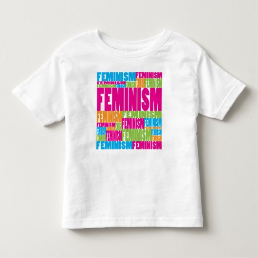 Farbenfrohe Feminismus Kleinkind T-shirt (Vorderseite)