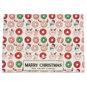 Farbenfrohe Ferien Süßigkeiten Custom Frohe Weihna Große Geschenktüte (Vorderseite)