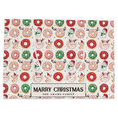 Farbenfrohe Ferien Süßigkeiten Custom Frohe Weihna Große Geschenktüte (Rückseite)