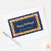 Farbenfrohe Ferien Twinkle String Lichter Weihnach Rechteckiger Aufkleber (Umschlag)