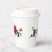 Farbenfrohe Festfreuden mit Poinsettias und Berrie Pappbecher (Links)