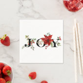 Farbenfrohe Festfreuden mit Poinsettias und Berrie Serviette (Beispiel)