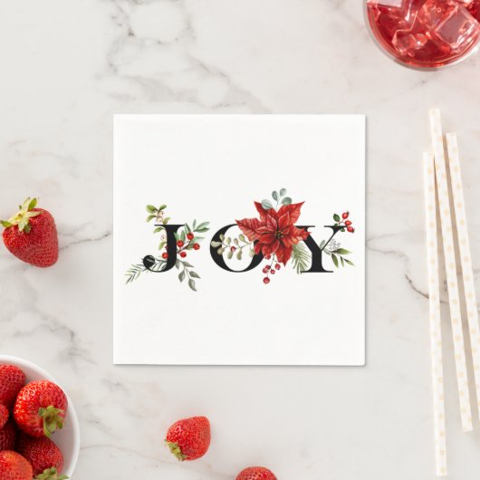 Farbenfrohe Festfreuden mit Poinsettias und Berrie Serviette (Beispiel)