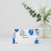 Farbenfrohe, festliche Ballons Visitenkarte (Stehend Vorderseite)