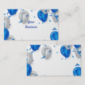 Farbenfrohe, festliche Ballons Visitenkarte (Vorne/Hinten)