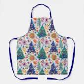 Farbenfrohe, festliche Baumstruktur Schürze (Vorderseite)