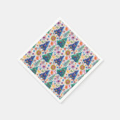 Farbenfrohe, festliche Baumstruktur Serviette (Ecke)