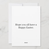 Farbenfrohe festliche dekorative Eier Feiertagskarte (Rückseite)