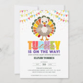 Farbenfrohe festliche kleine Türkei Babydusche Einladung (Vorderseite)
