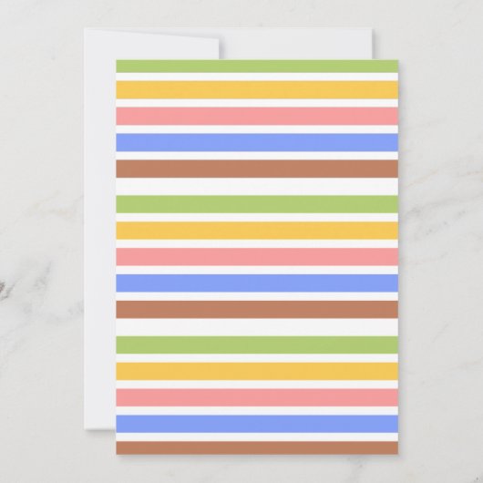 Farbenfrohe festliche kleine Türkei Babydusche Einladung (Rückseite)