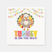 Farbenfrohe festliche kleine Türkei Babydusche Serviette (Vorderseite)