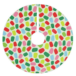 Farbenfrohe Festliche Zitrusgrüne Weihnachtsbonbon Polyester Weihnachtsbaumdecke